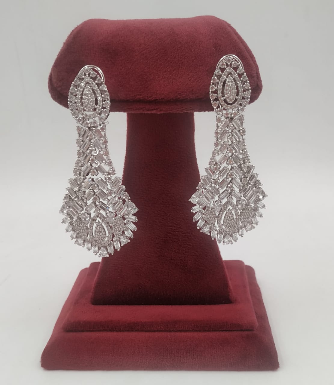 White Marquise American Diamond Earring